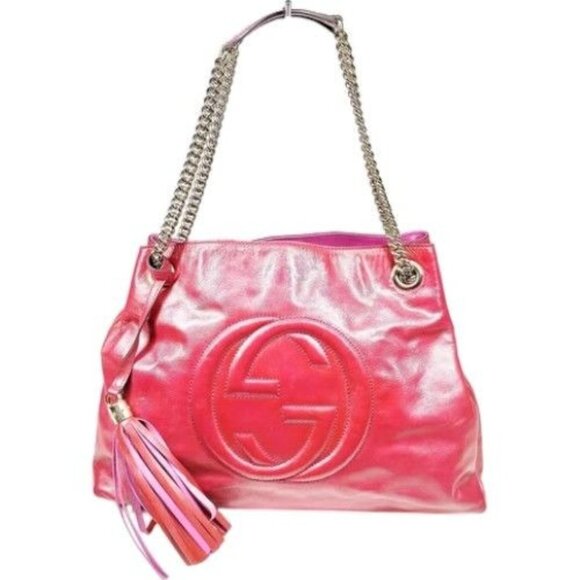 Gucci Handbags - 860545BR (S6) Gucci Tote Bag Pink Leather